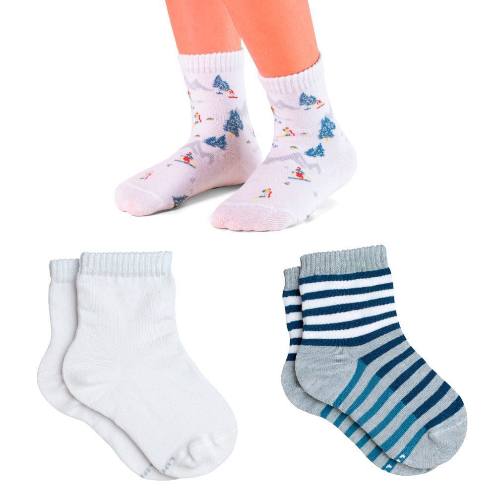 Kit De Meias Com 3 Unidades Cano Médio Menino Lupo - SORT. ESQUI 28/31