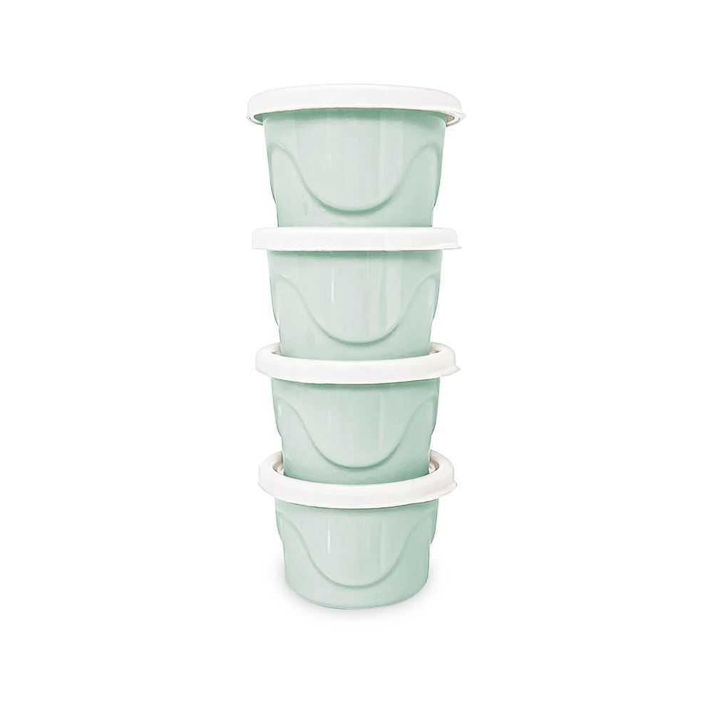 Kit de Potes Infantis 125Ml 4 Peças - Verde