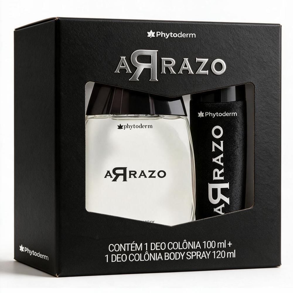 Kit Deo Colônia 100Ml e Body Spray 120Ml Arrazo Phytoderm