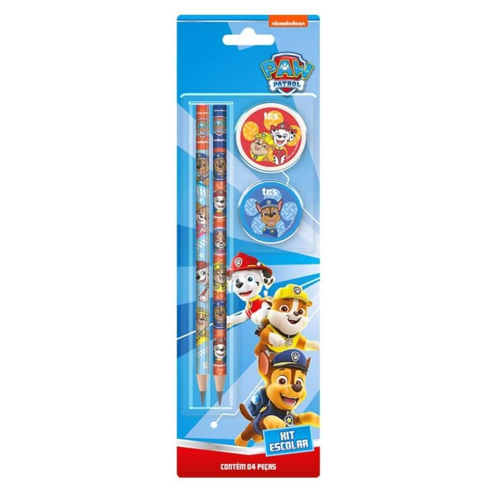 Kit Escolar Patrulha Canina Tris - 4 Peças