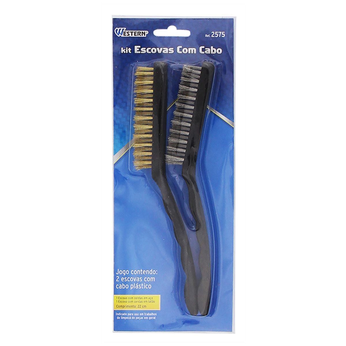 Kit Escovas de Aço com Cabo Plástico 2575 2 Peças Western