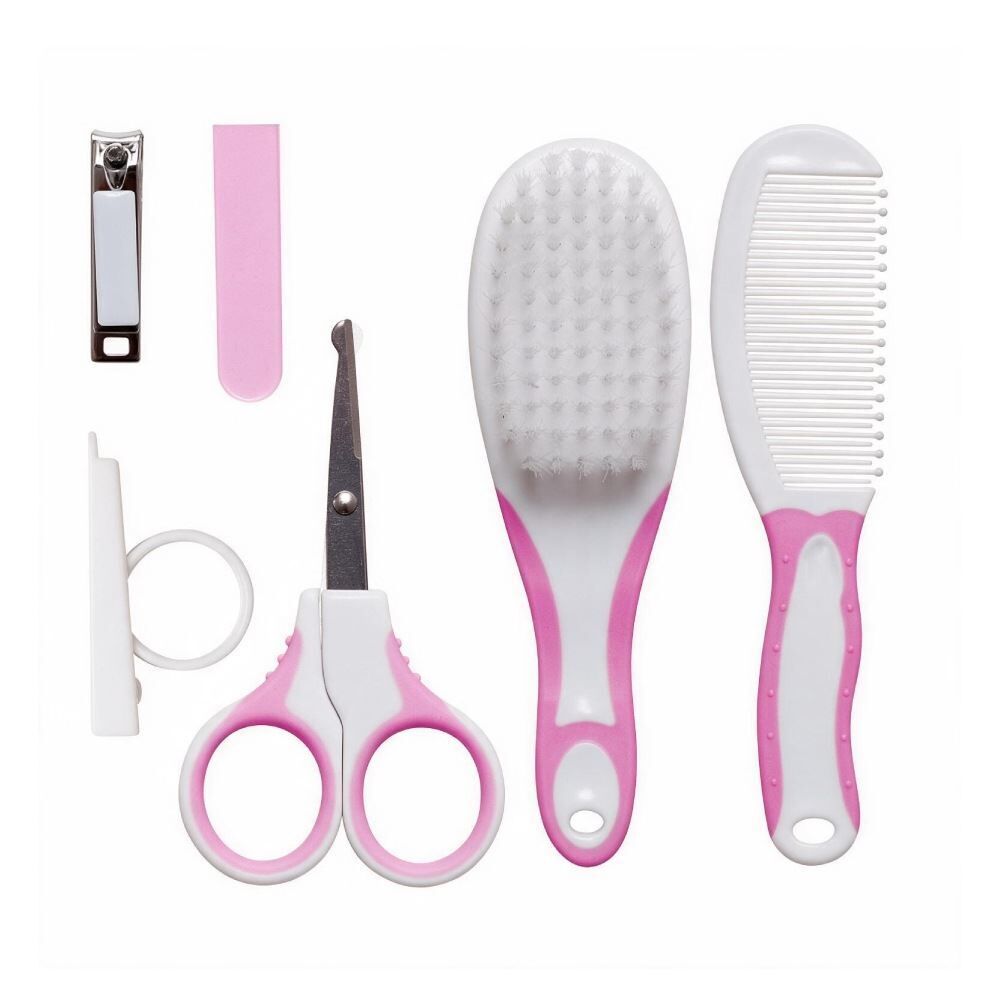Kit Higiene e Cuidados para Bebê Buba - Rosa