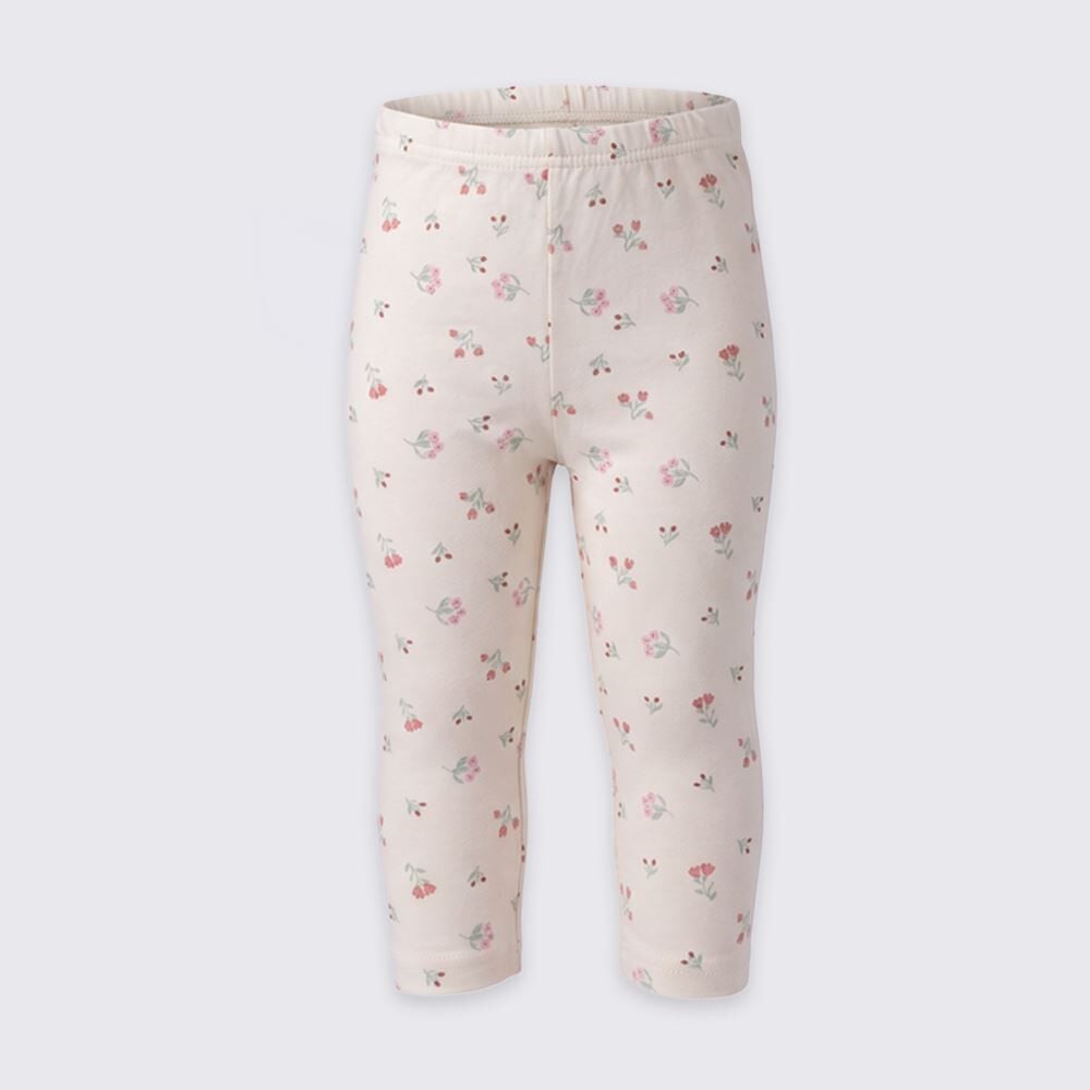 Kit Legging Bebê 0 a 12 Meses Menina Yoyo Baby - BEGE FLORZINHAS P