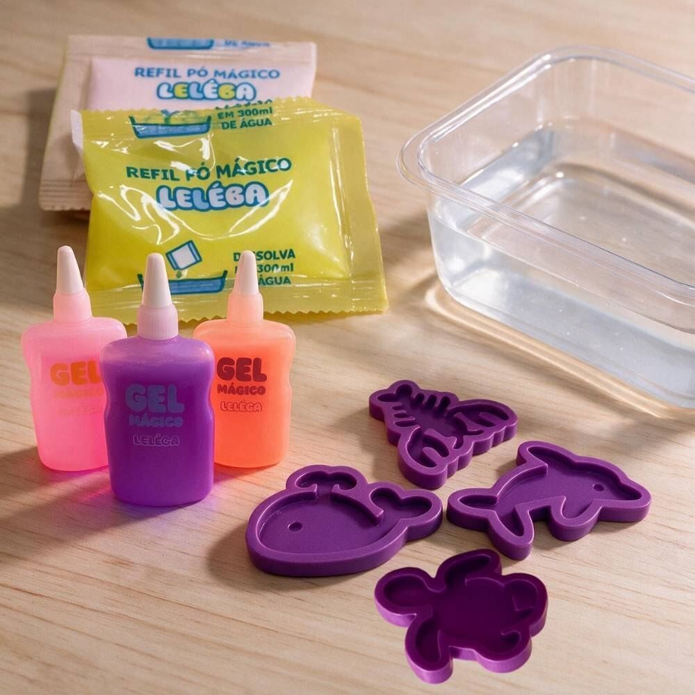 Kit Leléba Gel Mágico Mar Doce Brinquedo