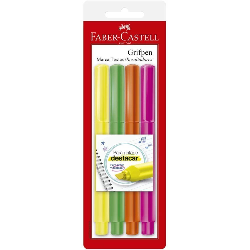 Kit Marca Texto Faber Castel 4 Cores - MT/ESZF
