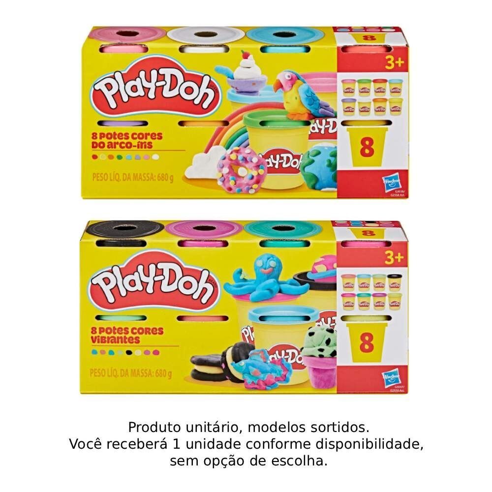 Kit Massinha Play-Doh 8 Potes Hasbro - Sortido