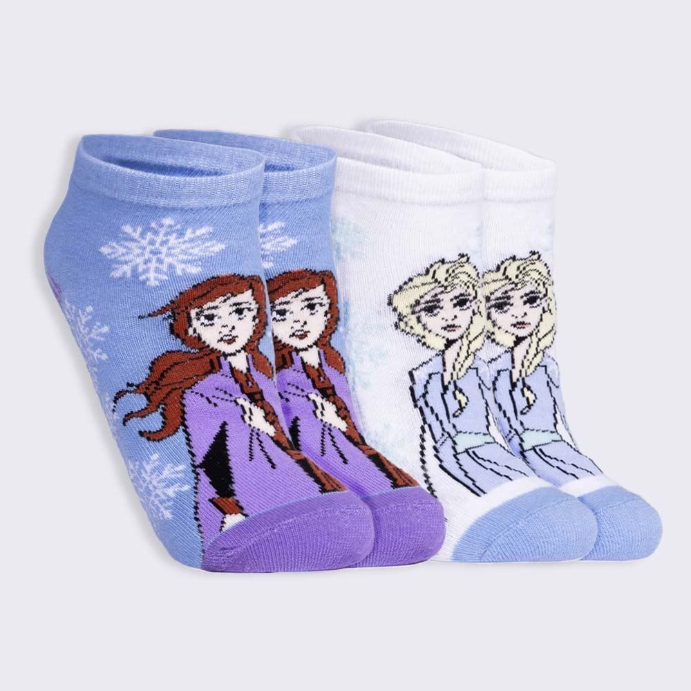 Kit Meia 2 Pares Cano Curto Frozen Disney