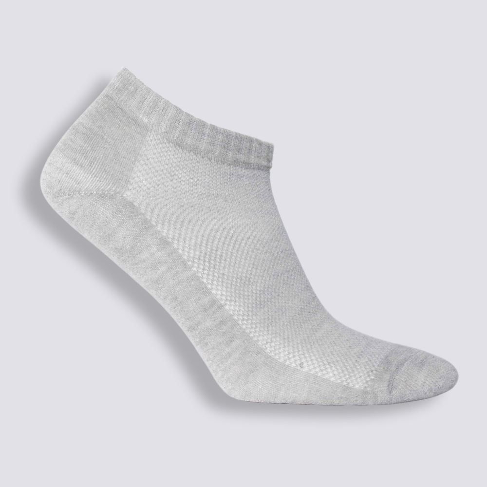 Kit Meia Feminina Com 3 Pares Cano Curto Holla - PTO/BCO/CZA