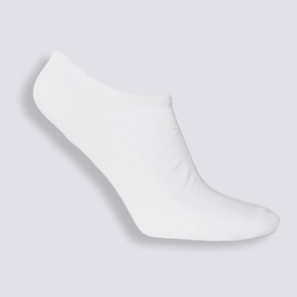 Kit Meia Feminina Com 3 Pares Cano Invisível Holla - PTO/BCO/CZA