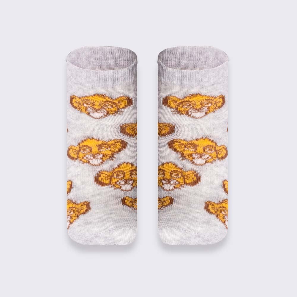 Kit Meia Infantil Com 2 Pares Cano Curto Simba Disney