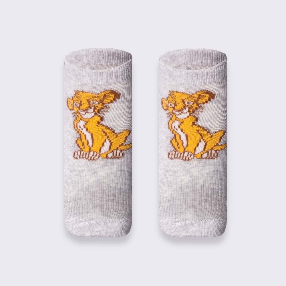 Kit Meia Infantil Com 2 Pares Cano Curto Simba Disney