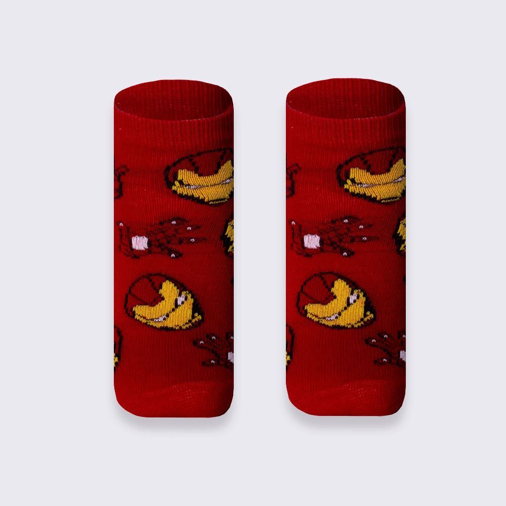 Kit Meia Infantil Com 2 Pares Cano Curto Homem De Ferro Marvel