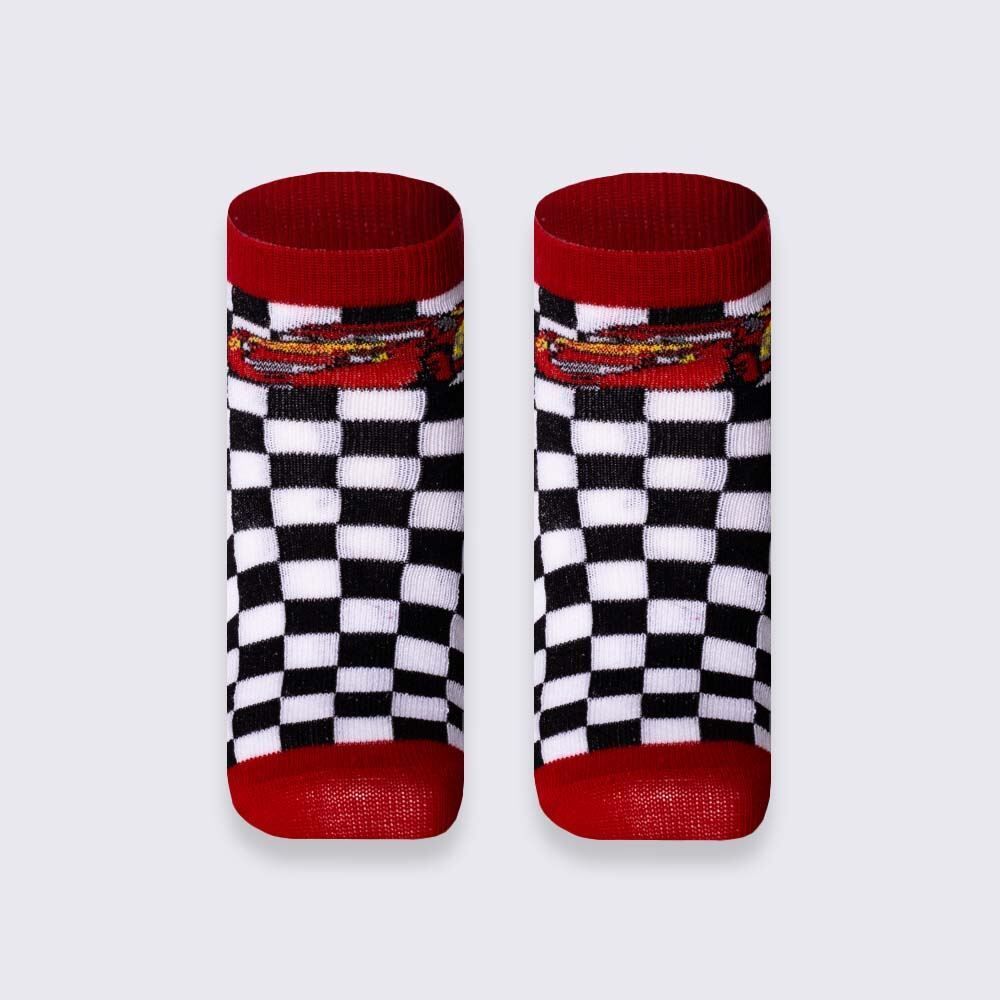 Kit Meia Infantil Com 2 Pares Cano Curto McQueen Disney