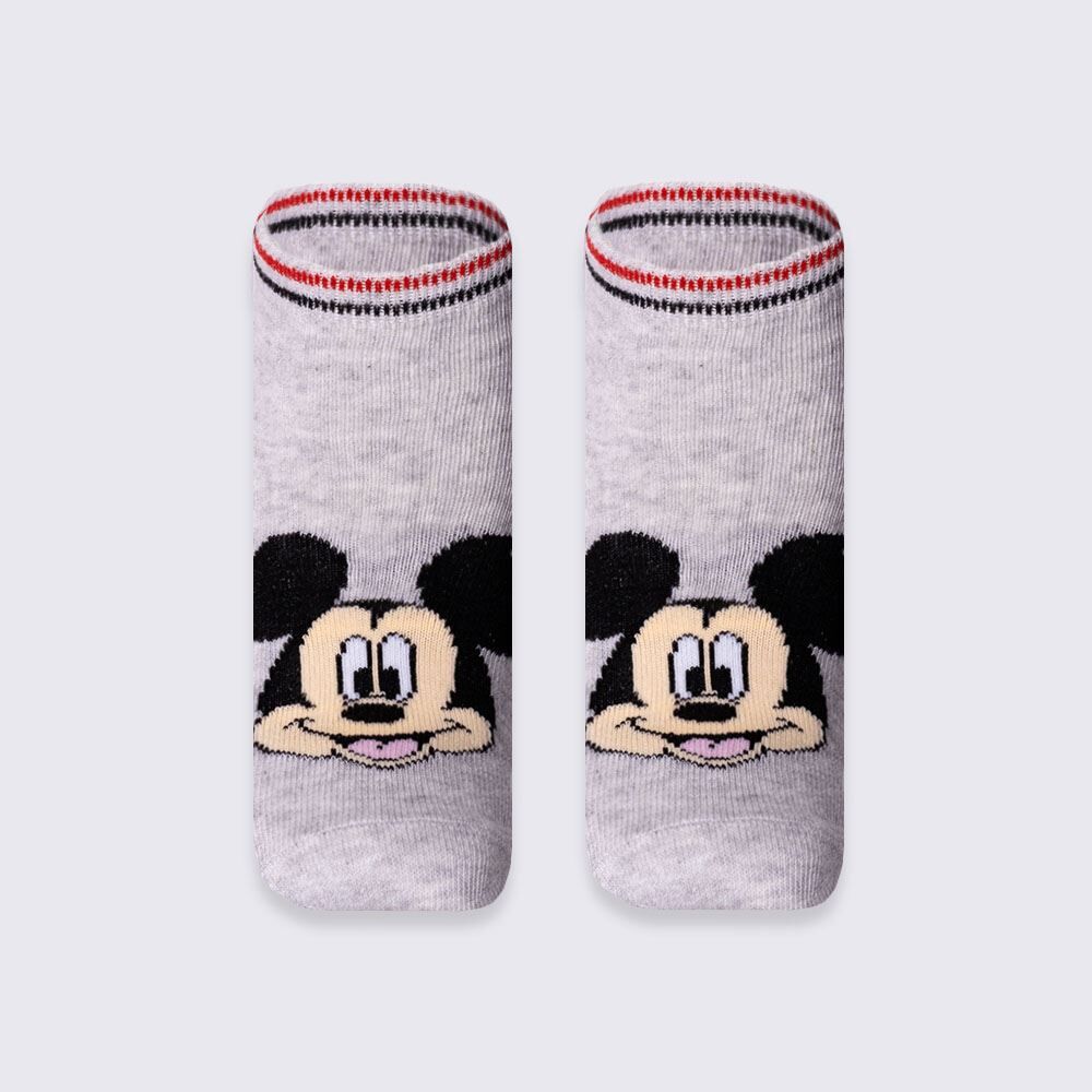 Kit Meia Infantil Com 2 Pares Cano Curto Mickey Disney