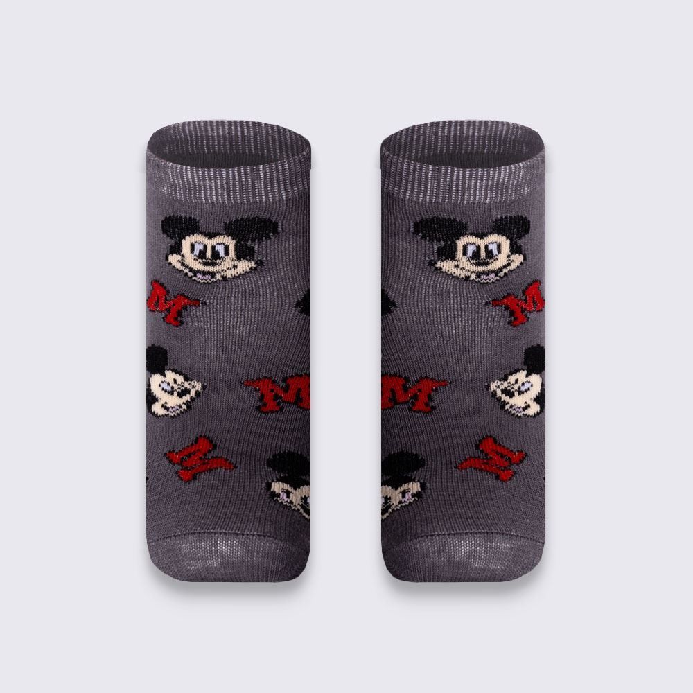 Kit Meia Infantil Com 2 Pares Cano Curto Mickey Disney