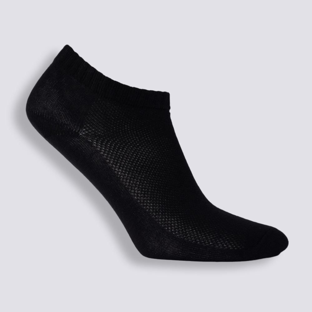 Kit Meia Masculina Com 3 Pares Cano Curto Telada Risk - PTO/BCO/CZA
