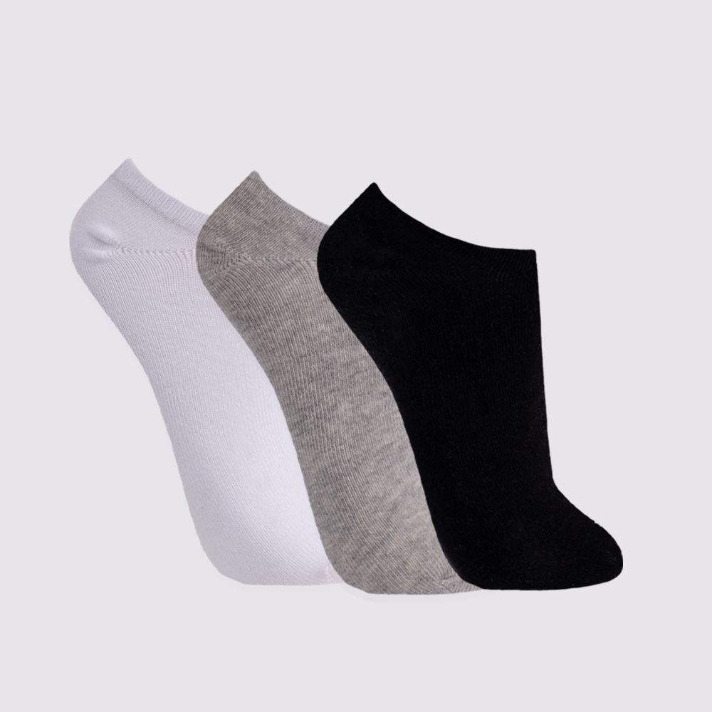 Kit Meia Masculina com 3 Pares Cano Invisível Risk