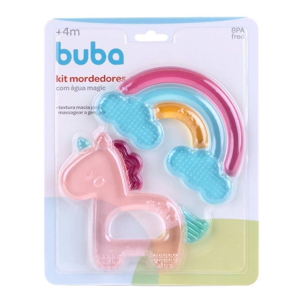 Kit Mordedores com Água Magic Buba - UNICORNIO
