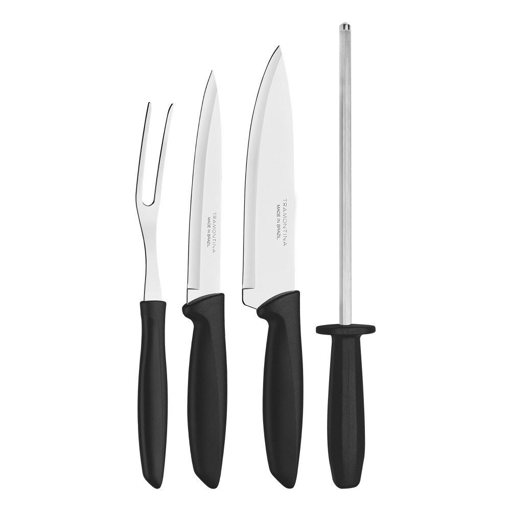 Kit para Churrasco Tramontina Lâminas em Aço Inox Preto 4 Peças
