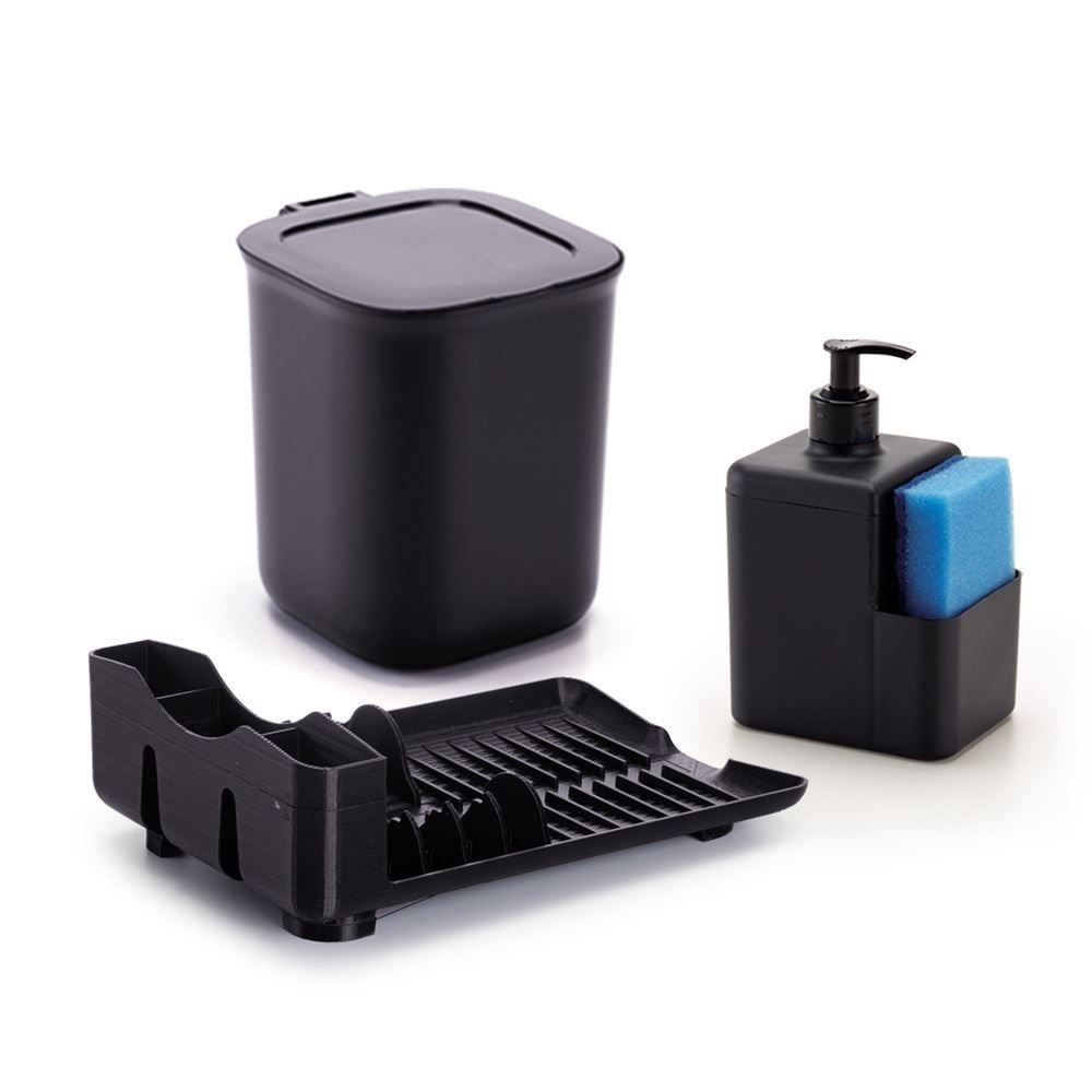 Kit Pia Dasplast 3 Peças - Preto
