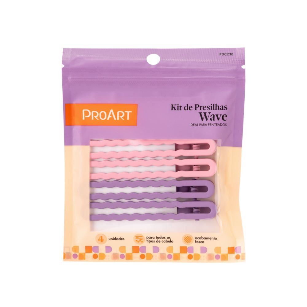 Kit Presilhas Wave Color Proart - 4 Unidades