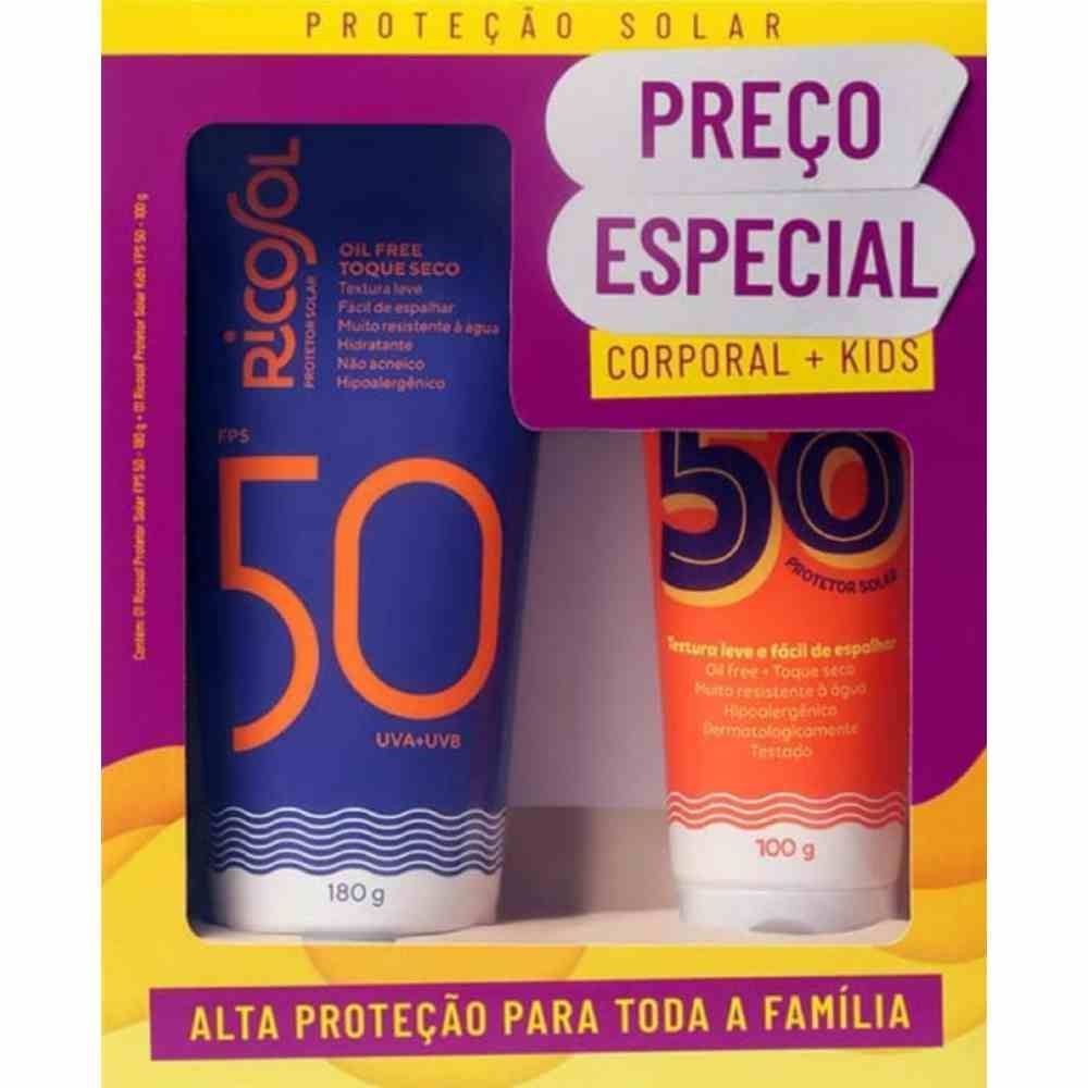 Kit Protetor Solar Fps50 + Protetor Solar Kids Fps50 - RicoSol