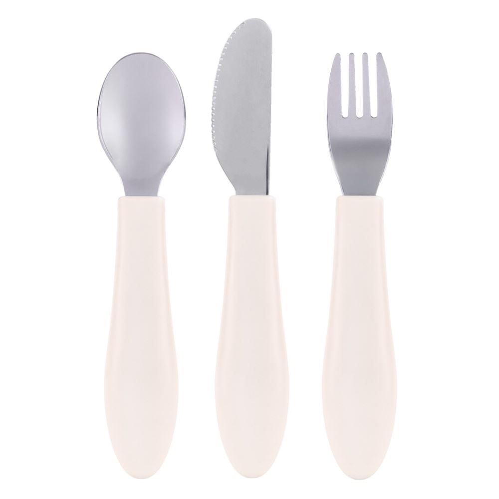 Kit Talheres Buba Zoo 3 Peças - Off White
