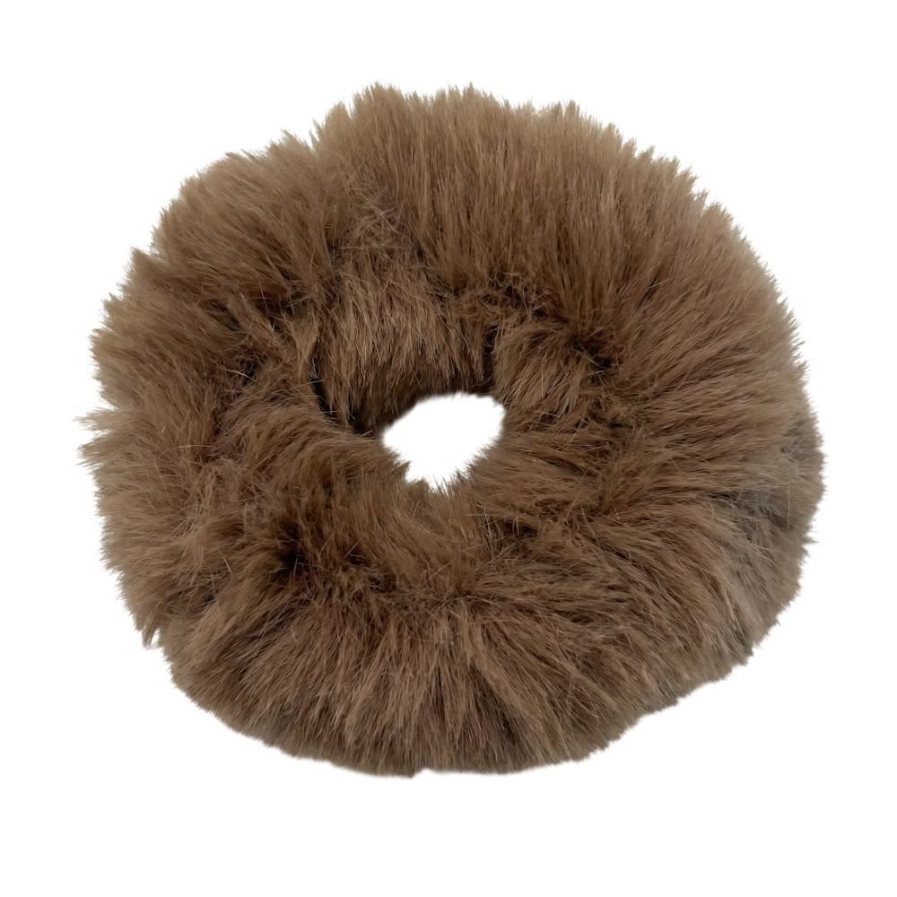 Laço de Cabelo de Pelúcia Tamanho Pequeno Thepró Vogue - Castanho Claro