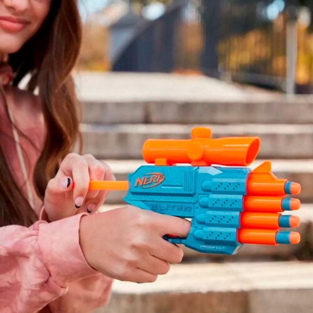 Lançador De Dardos Nerf Prospect Qs4 Elite 20 Hasbro - F4191