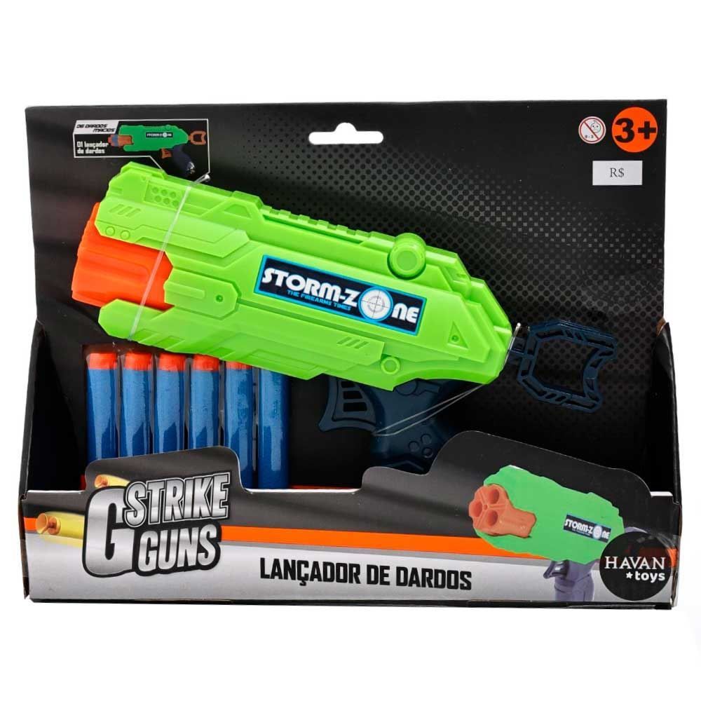 Lançador De Dardos Tambor Verde Havan Toys - HBR0300