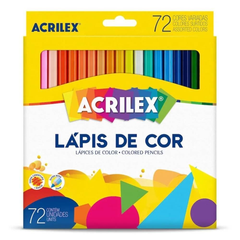 Lápis De Cor 72 Unidades Acrilex - 09673