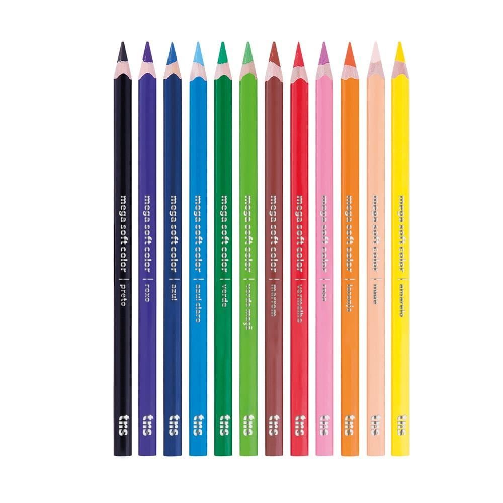 Lápis De Cor Mega Soft 12 Cores Tris - 907677