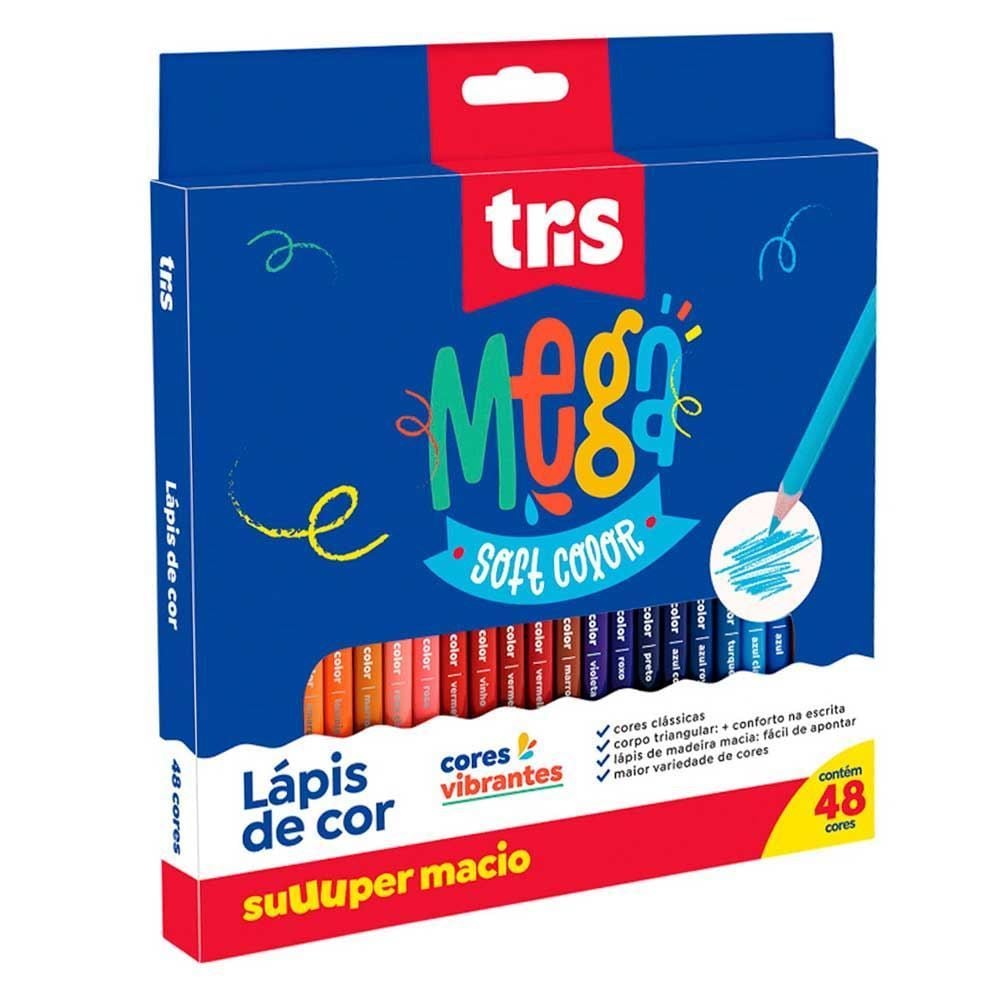 Lápis De Cor Megasoft 48 Cores Tris - 614960