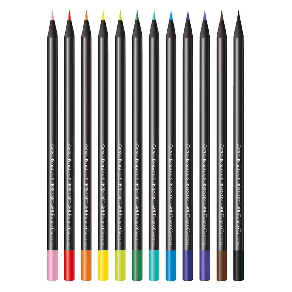 Lápis de Cor Supersoft Faber Castell 12 Cores - 210710