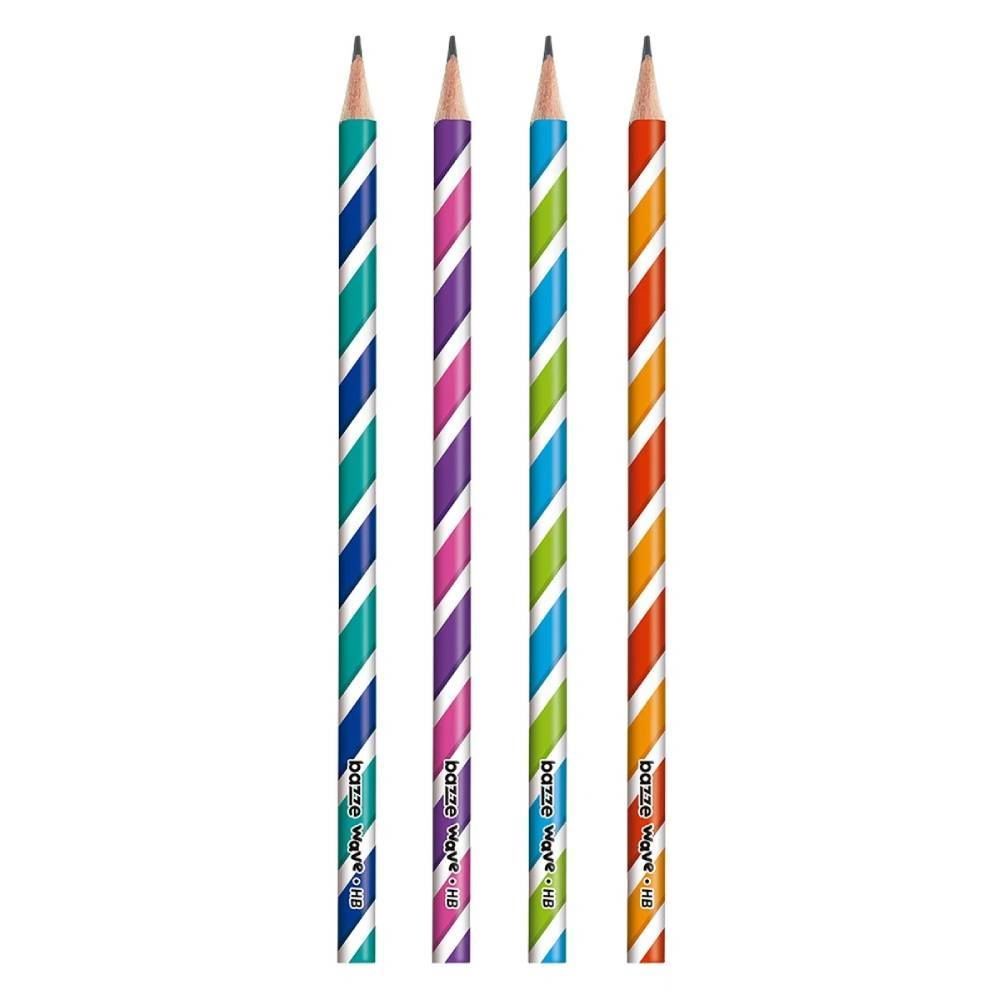 Lápis Grafite Wave Fun Bazze - 4 Unidades