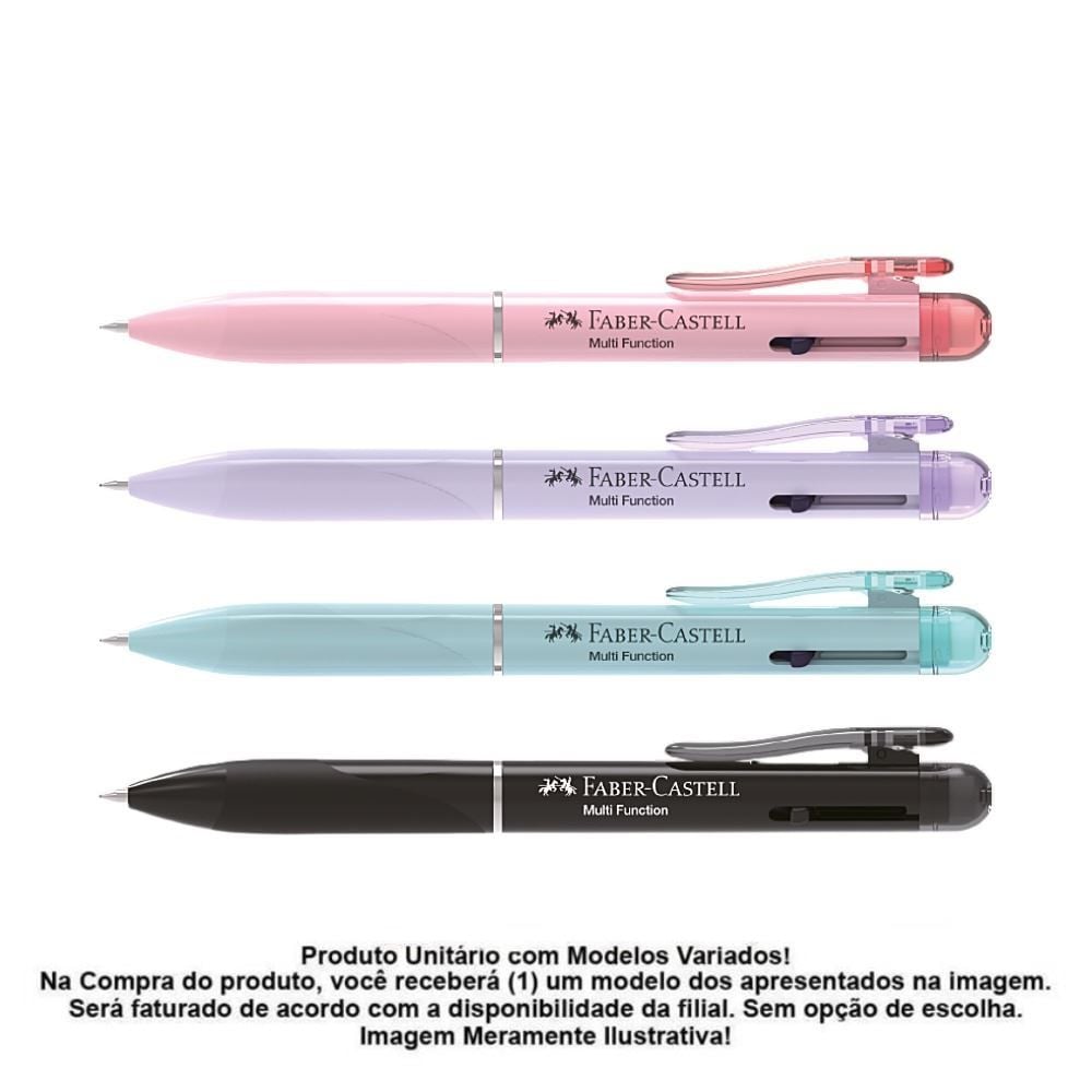 Lapiseira 0.7 e Caneta Esferográfica 3 em 1 Faber-Castell - Sortido 