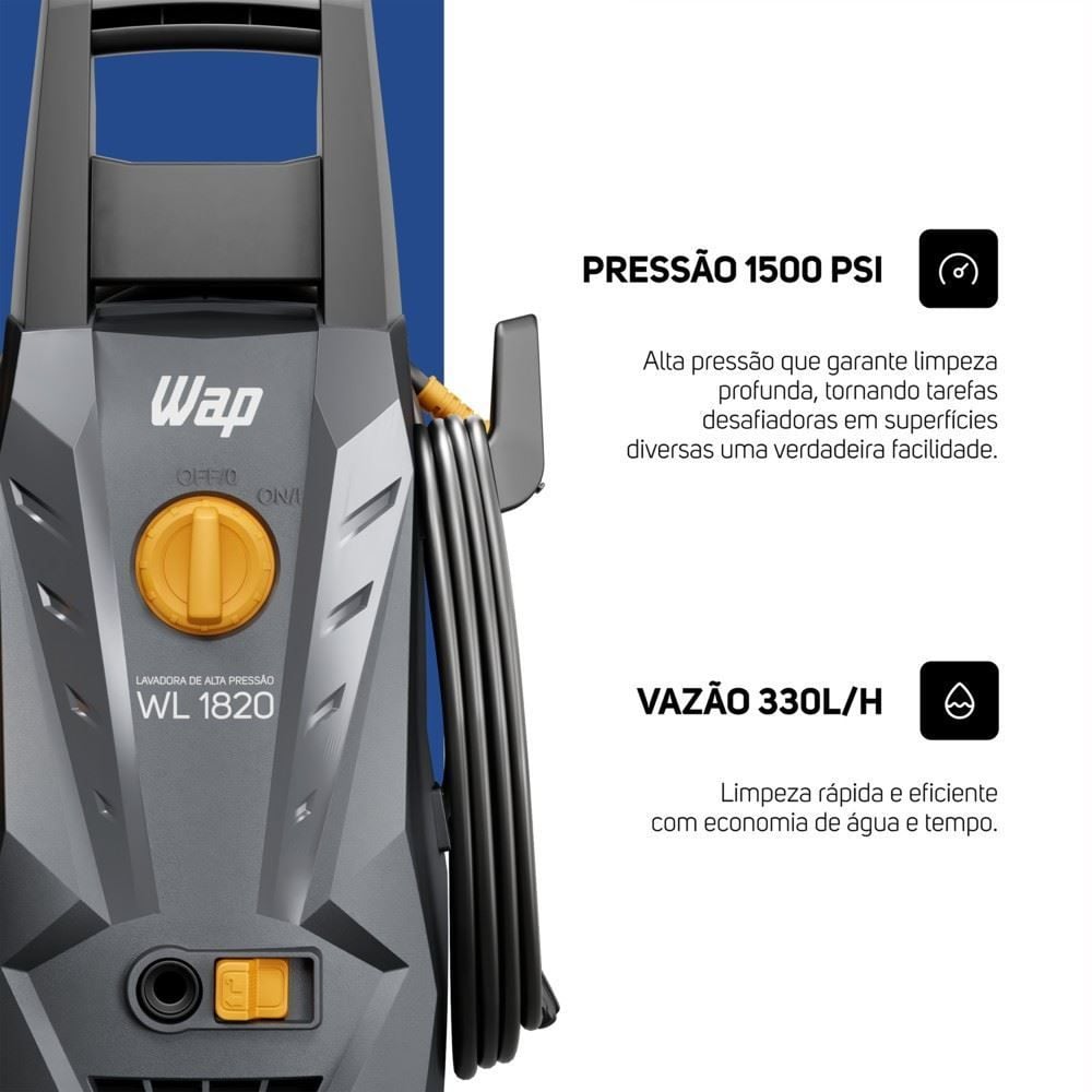 Lavadora de Alta Pressão e Desobstruidora Wap 1400W Ultra WL1820