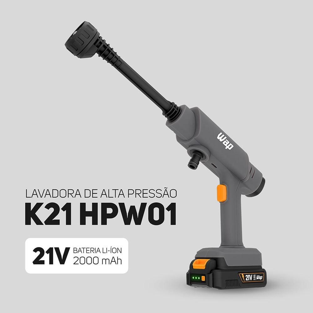Lavadora de Alta Pressão Portátil Wap K21 Hpw01 21V 330 Psi - BIVOLT