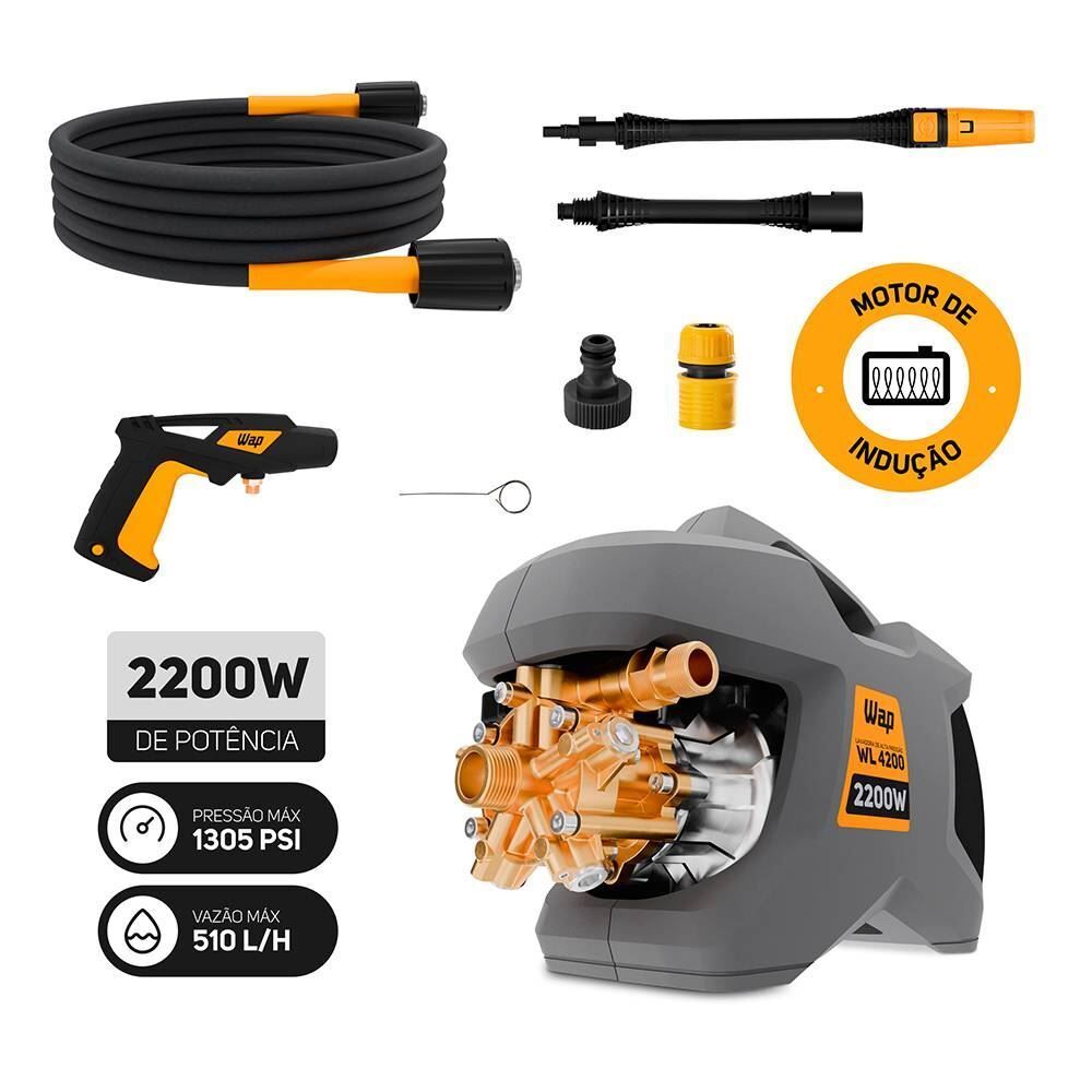Lavadora e Desobstruidora Wap de Alta Pressão WL4200 Ultra 2200W