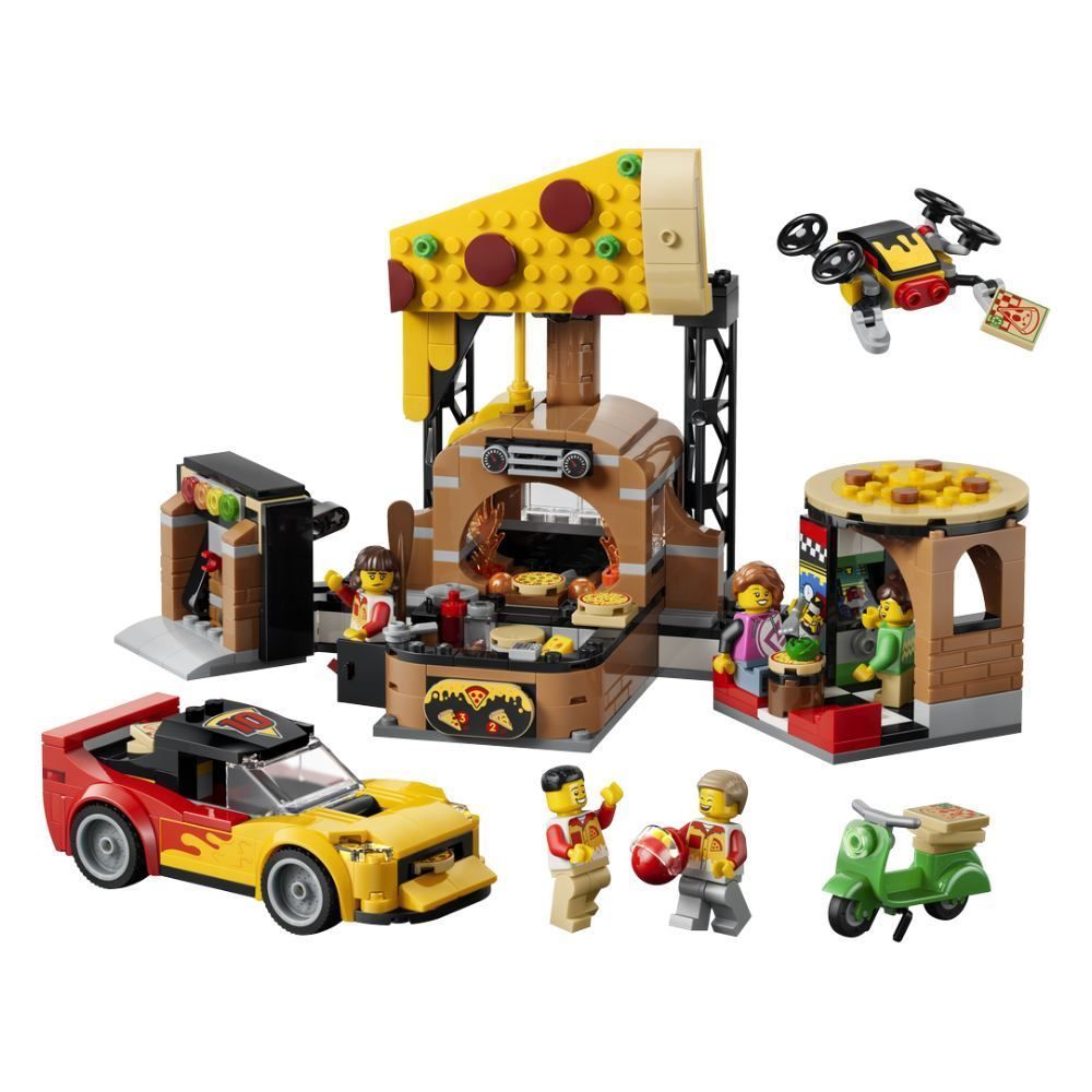 Lego City Experiência de Entrega de Pizza com Veículos - 494 peças