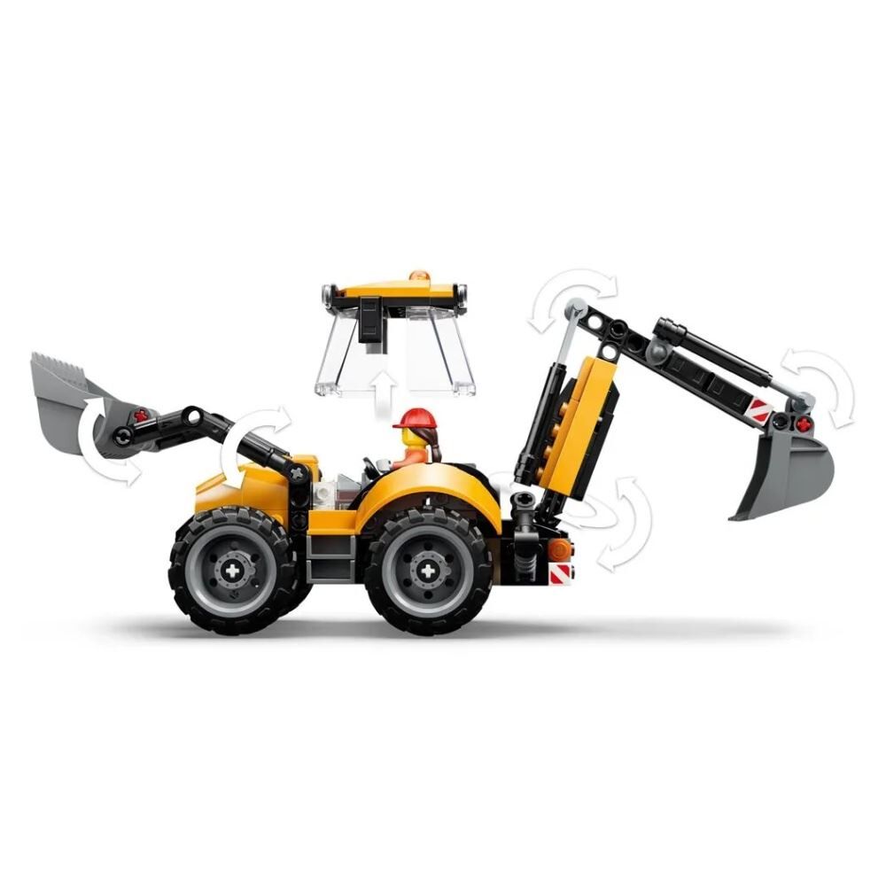 Lego City Retroescavadeira Amarela - 301 peças