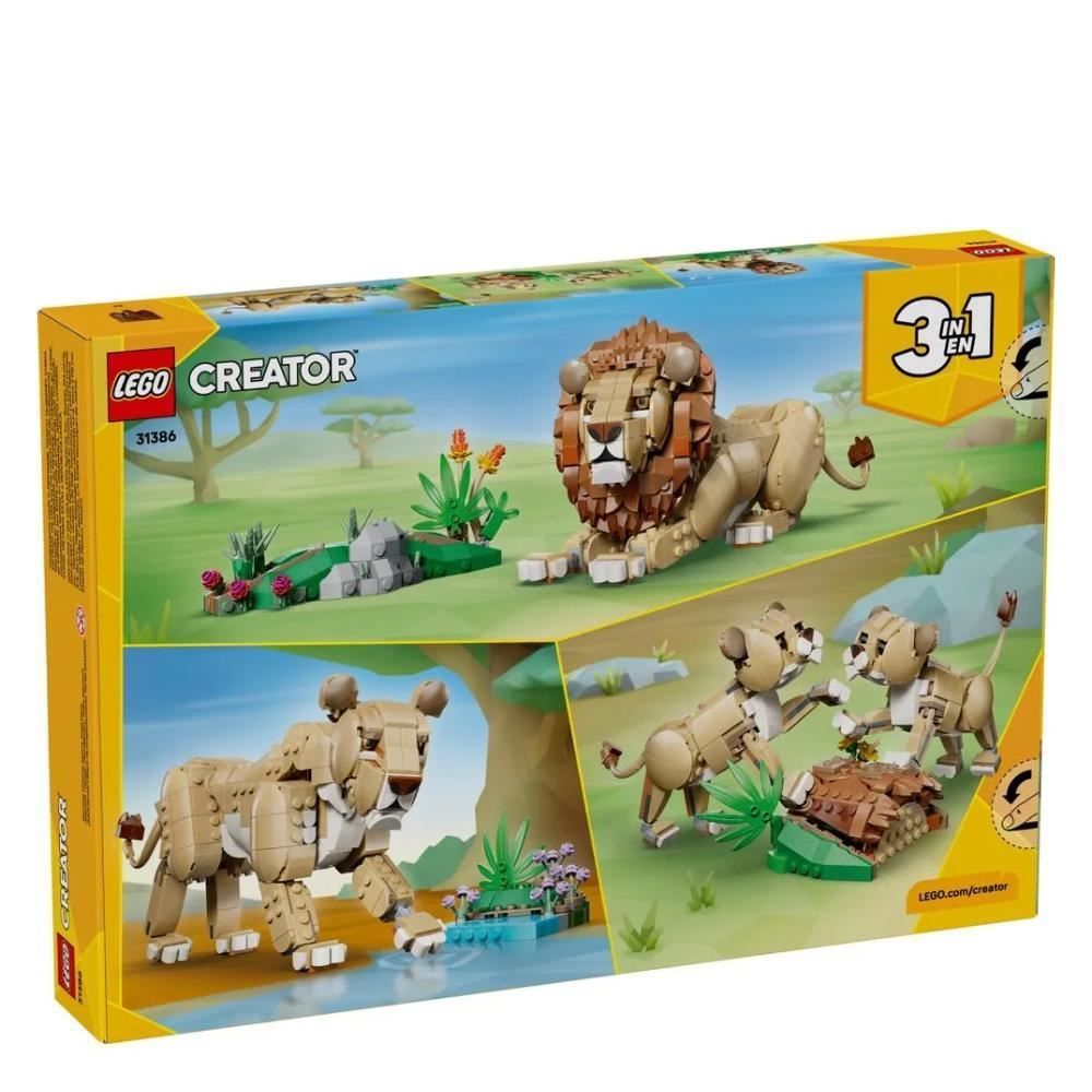 Lego Creator 3 em 1 Animais Selvagens Leão Majestoso - 839 peças