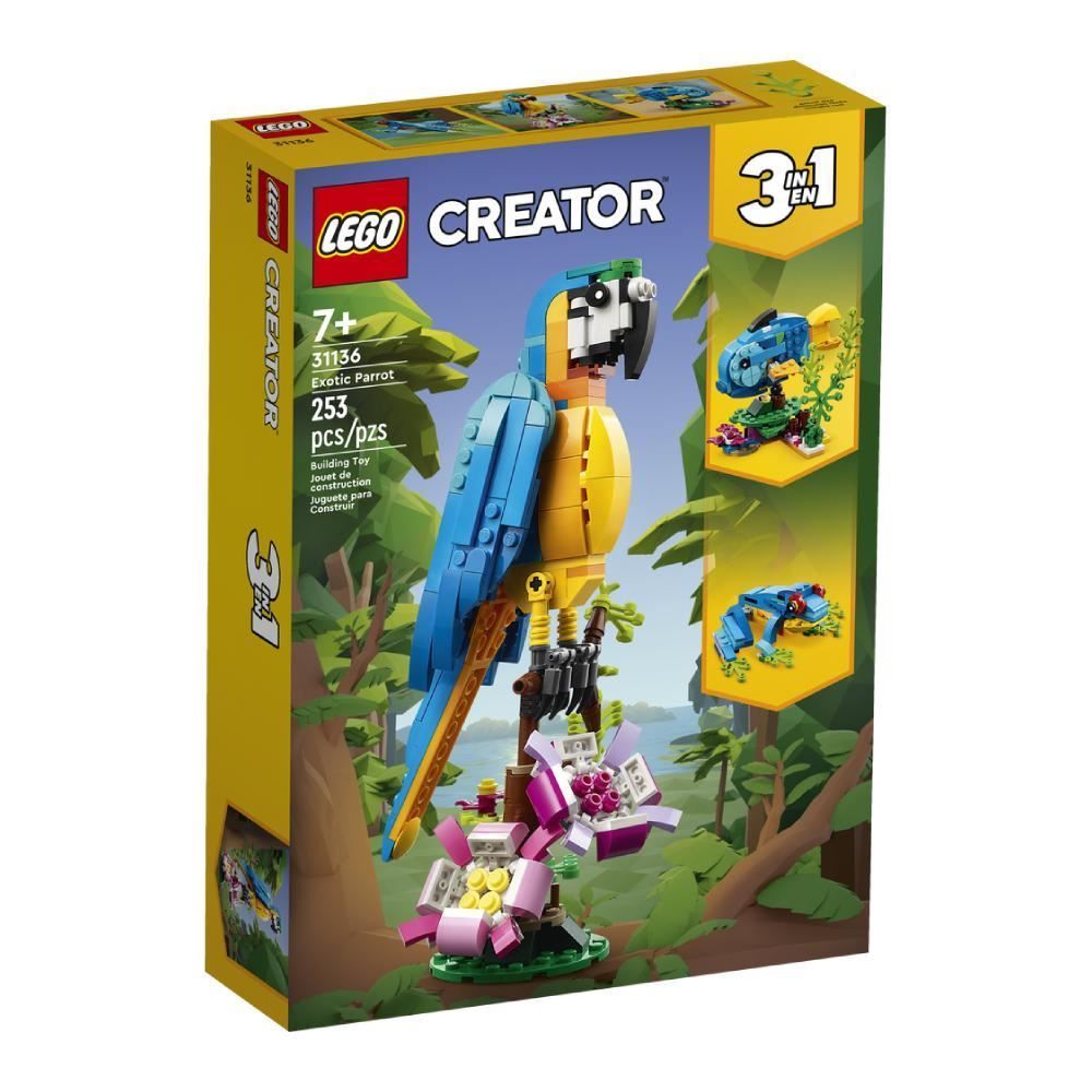 Lego Creator 3 em 1 Papagaio Exótico - 253 peças