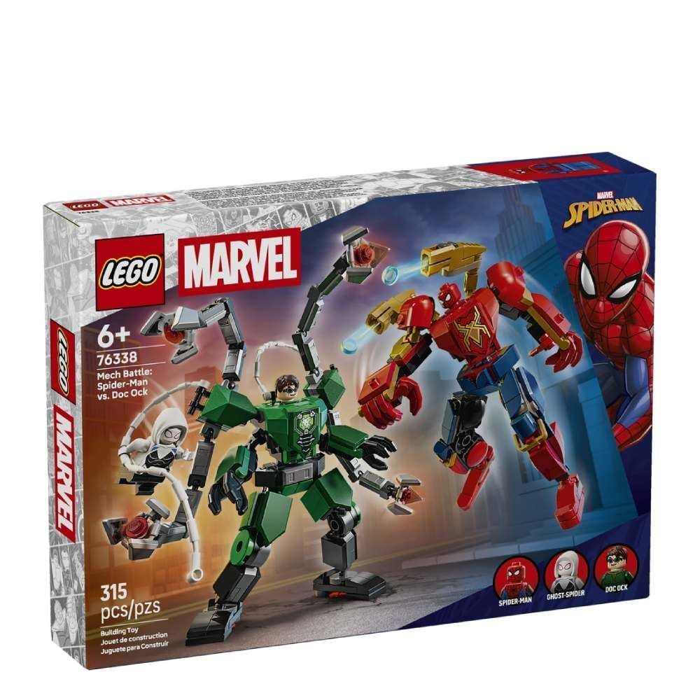 Lego Marvel Batalhas de Robôs Homem-Aranha Vs Doutor Octopus - 315 peças