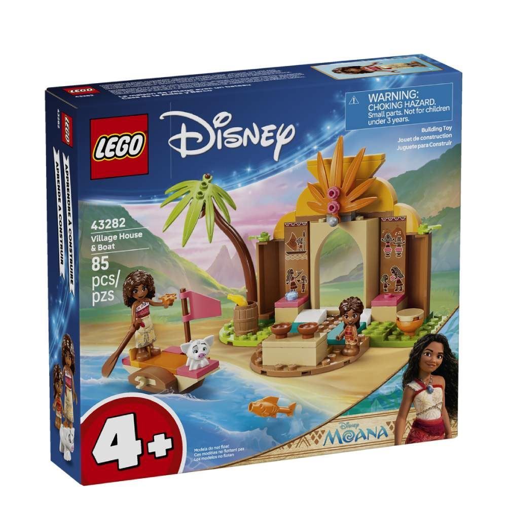 Lego Moana Casa e Barco da Vila Disney - 85 peças