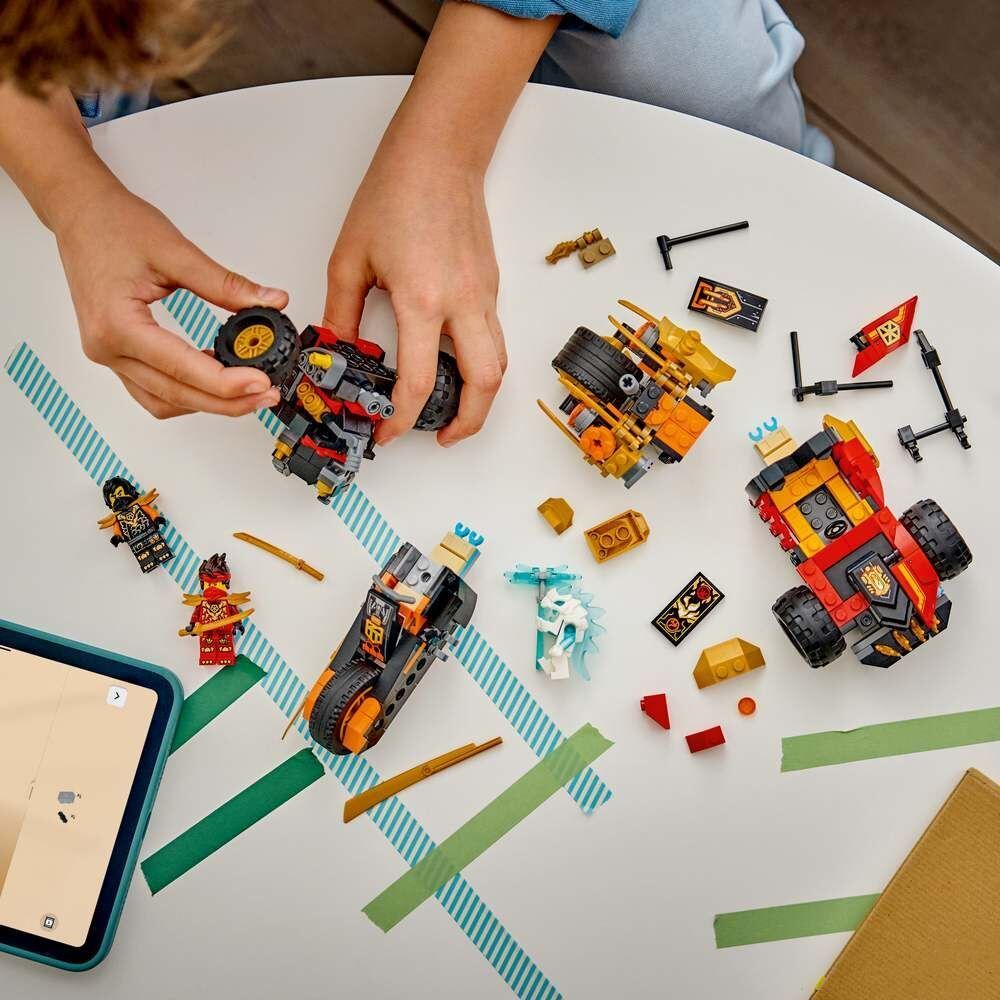 Lego Ninjago Veículos Combinadores de Kai e Cole - 394 peças