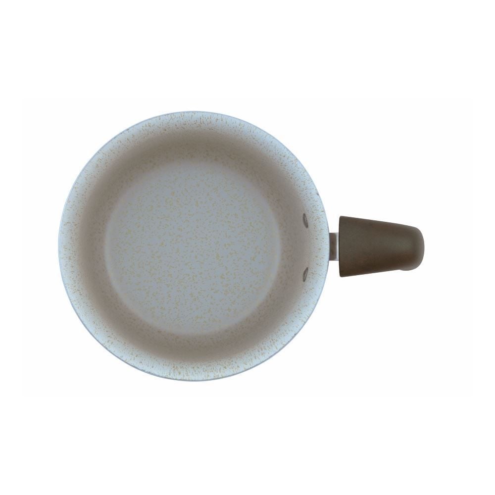 Leiteira Antiaderente Eko Multiflon 12 Cm - Bege