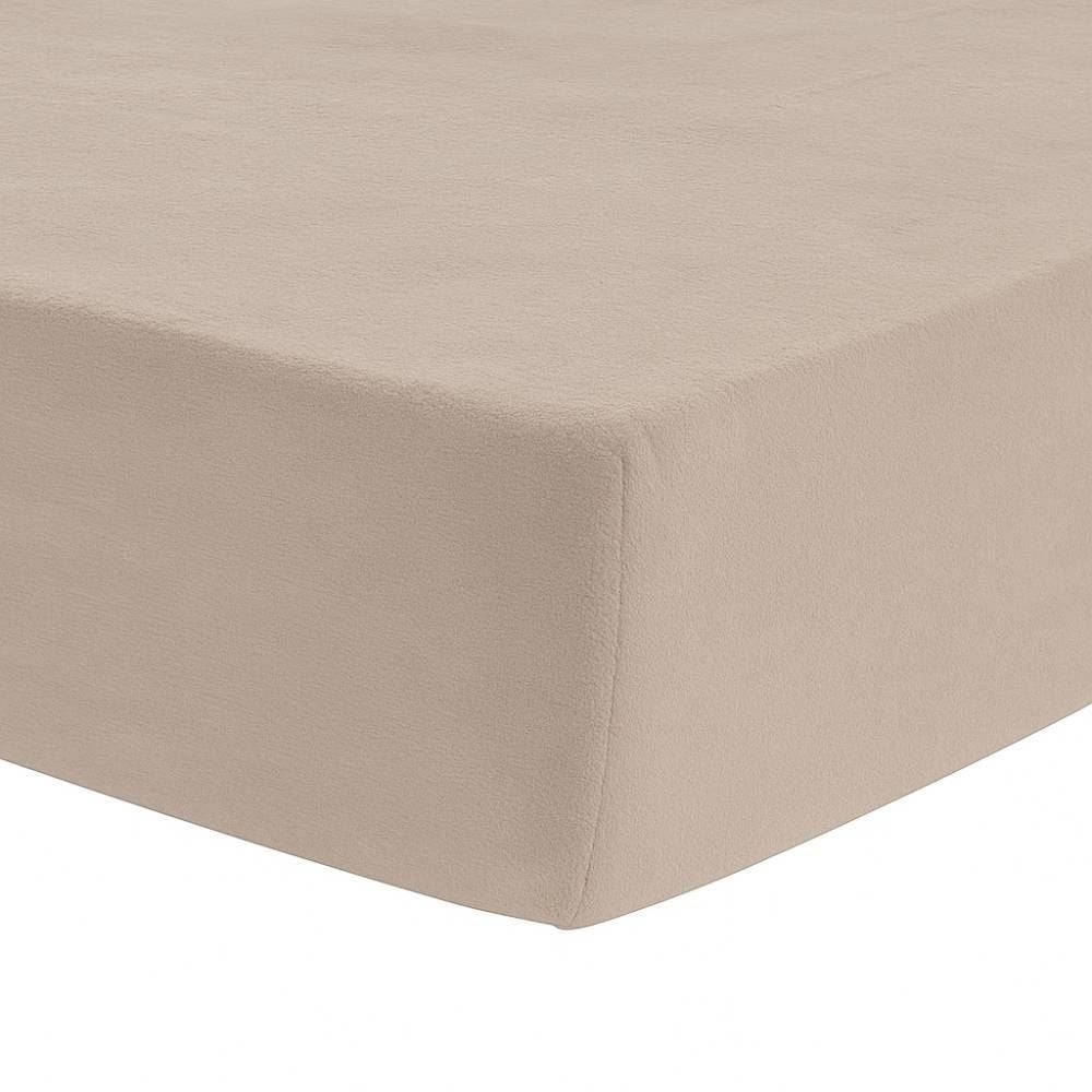 Lençol Avulso Casal com Elástico Plush Havan Casa - Bege