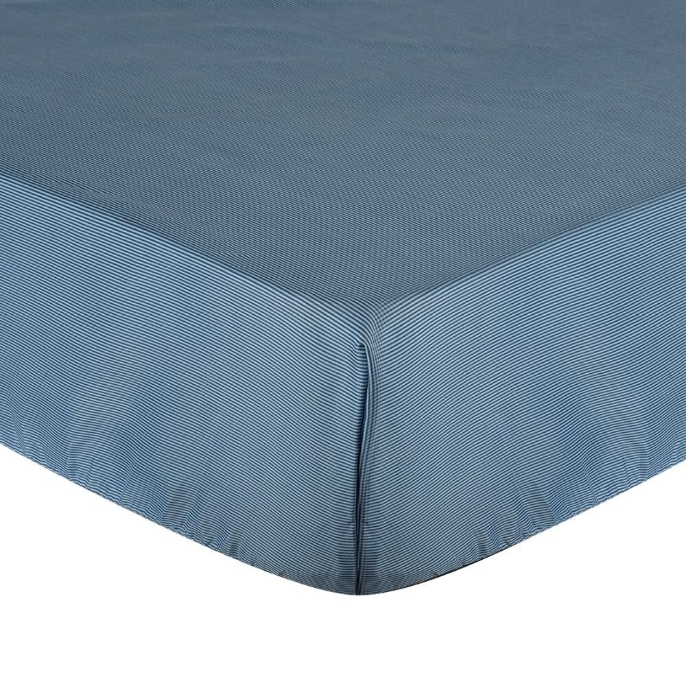 Lençol Avulso com Elástico Casal Microfibra Havan Casa 1 Pç - Rosely Listra Azul
