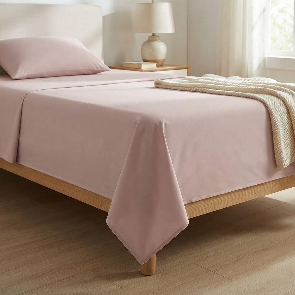 Lençol Avulso Solteiro Sem Elástico Buona Fortuna 1 Pç - Rosa Velho